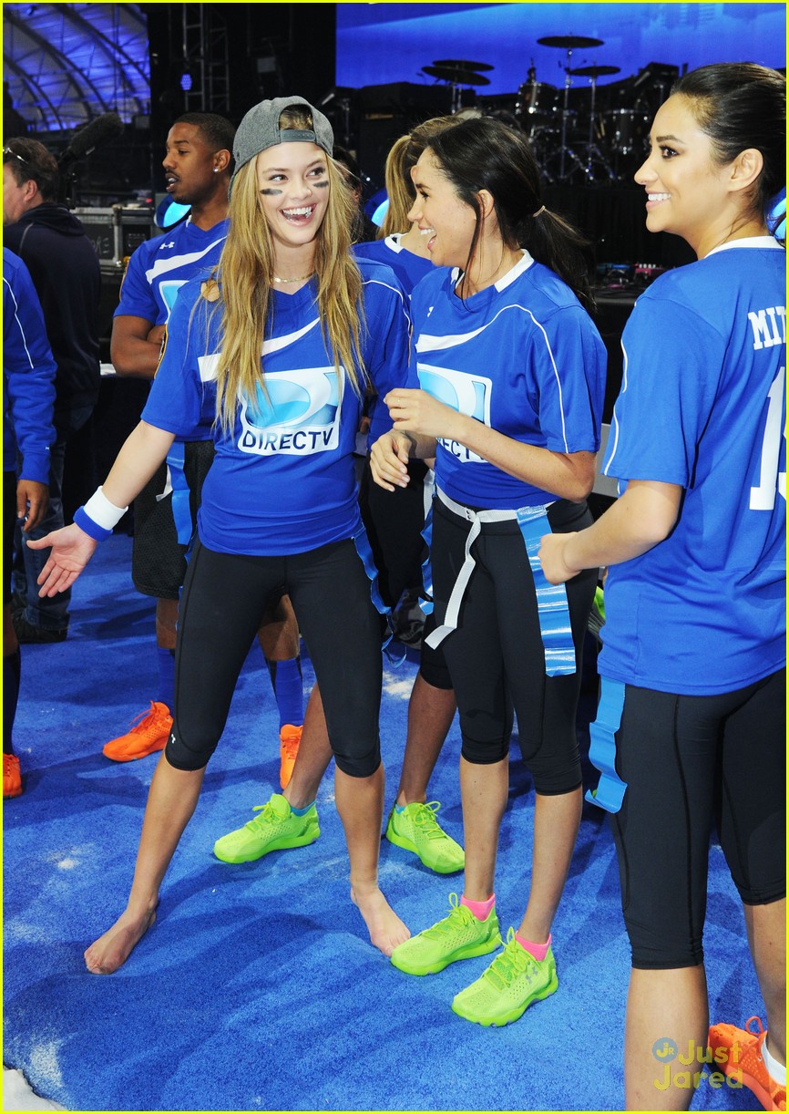 Shay Mitchell Celebrates DirecTV Beach Bowl Win!