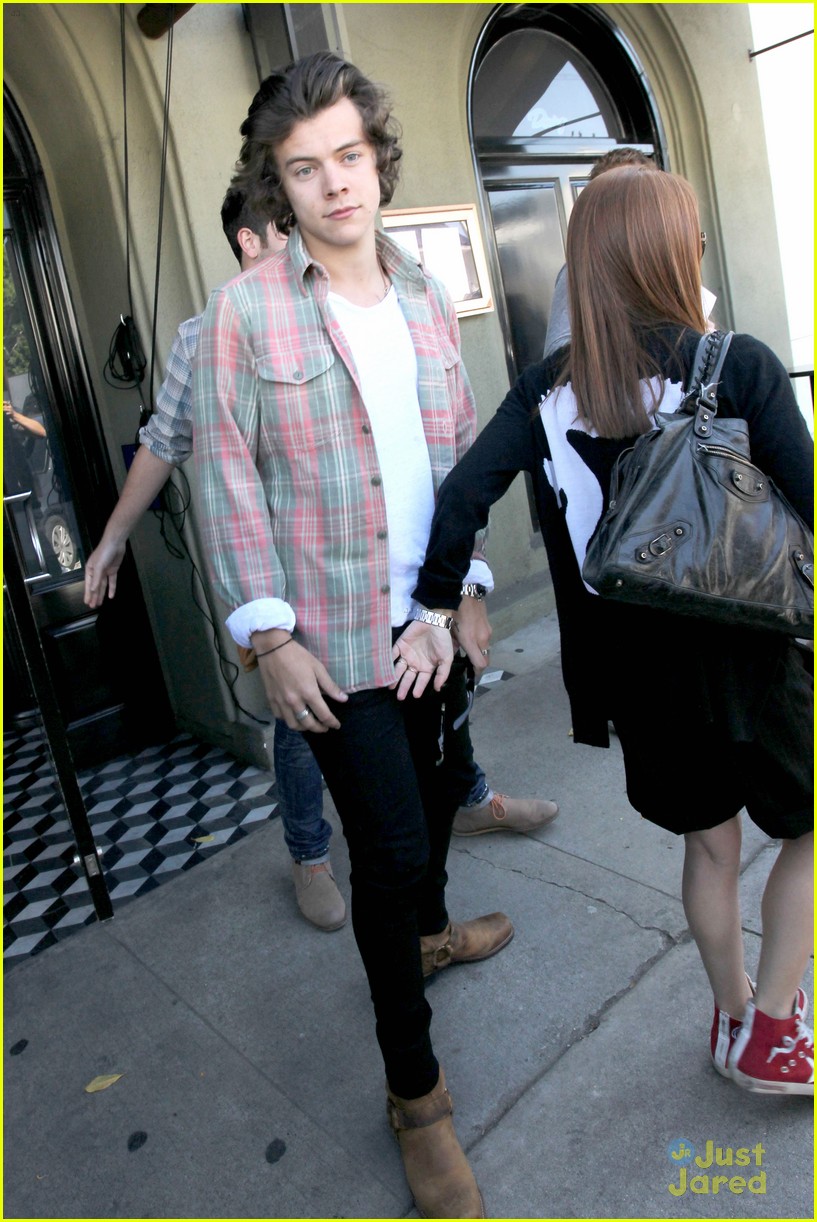 Harry Styles Braves Sea of Paparazzi for Lunch in West Hollywood