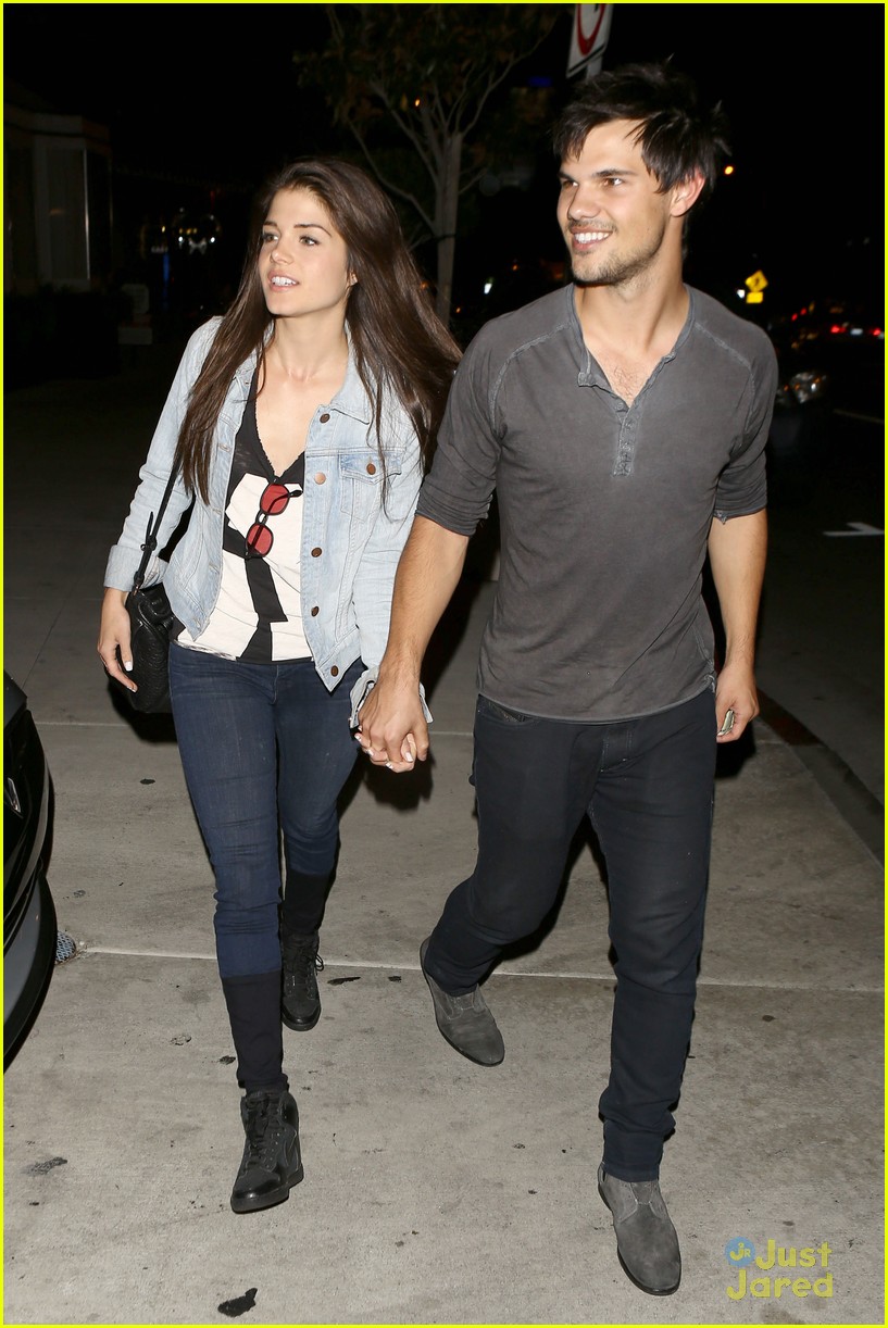 Taylor Lautner & Marie Avgeropoulos Hold Hands & Basically Make the Cutest Couple!