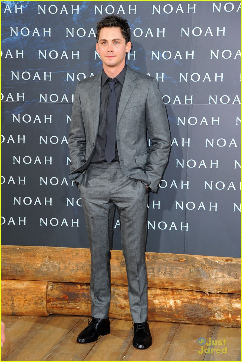 Logan Lerman & Douglas Booth Both Look Dapper at German 'Noah' Premiere