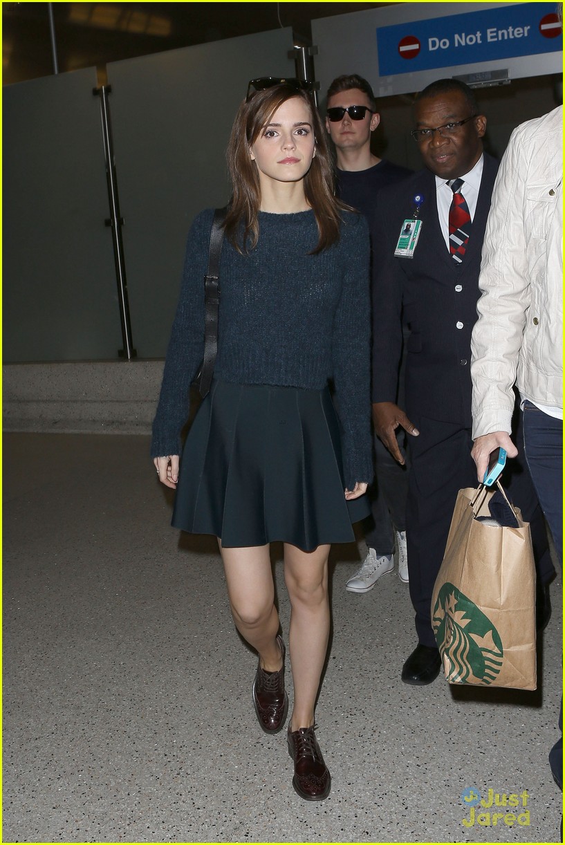 Emma Watson Makes Stylish Return to L.A. Ahead of 'Noah' Premiere