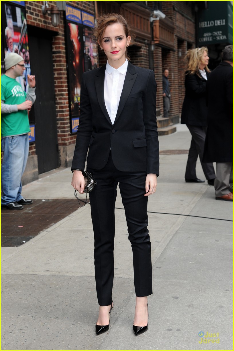 Emma Watson Suits Up for 'Late Show with David Letterman'!