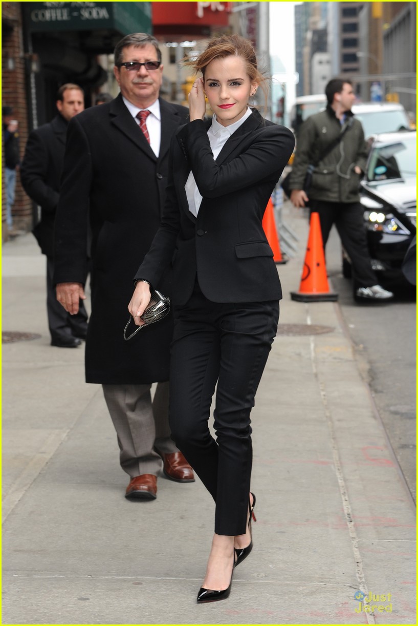 Emma Watson Suits Up for 'Late Show with David Letterman'!