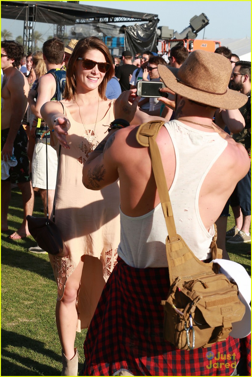 Ashley Greene and Boyfriend Paul Khoury Hang Out with Kellan Lutz at Coachella!
