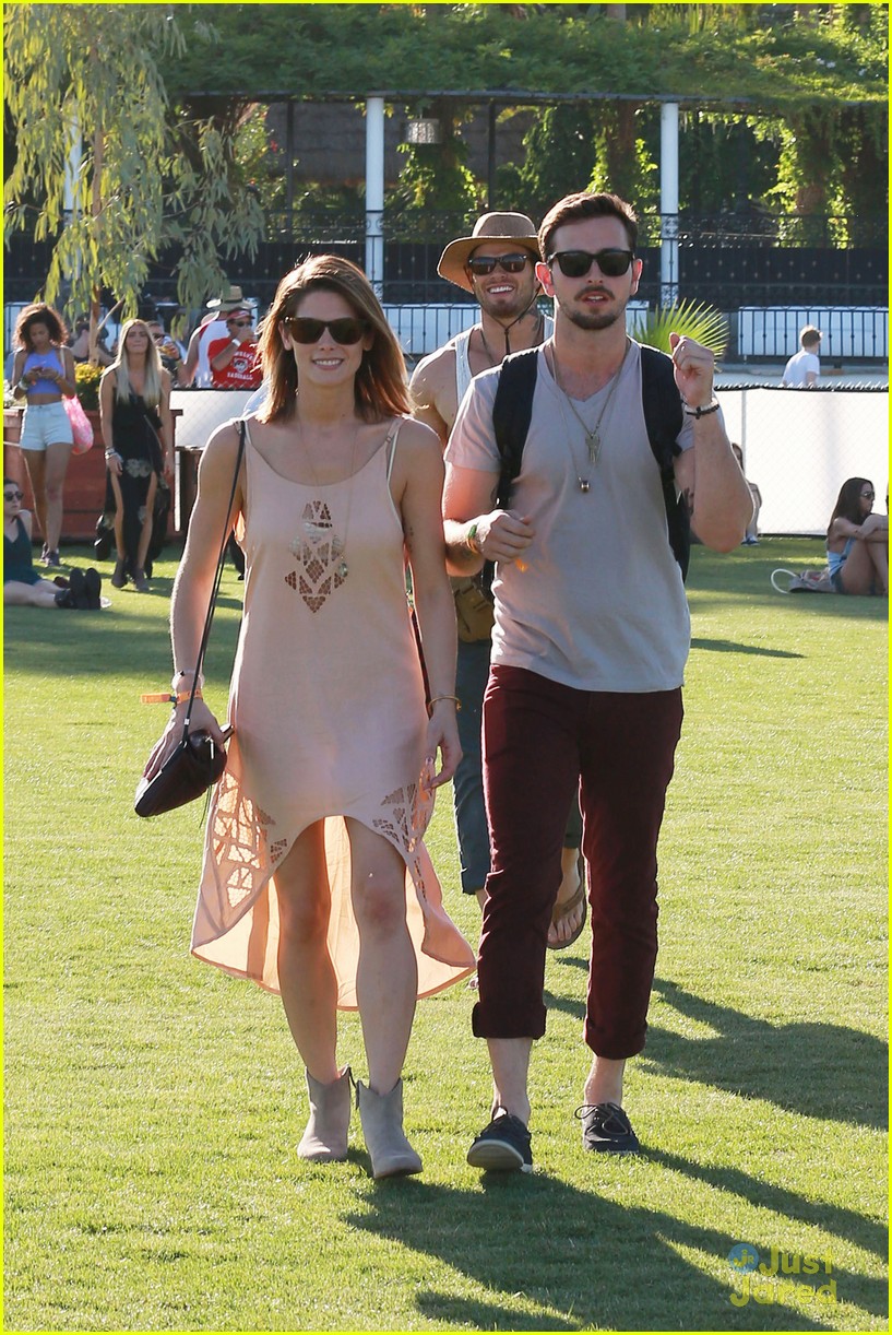Ashley Greene and Boyfriend Paul Khoury Hang Out with Kellan Lutz at Coachella!