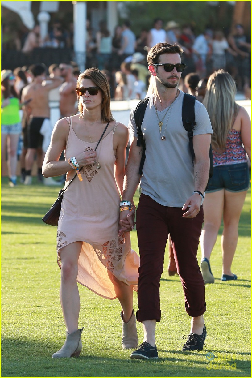 Ashley Greene and Boyfriend Paul Khoury Hang Out with Kellan Lutz at Coachella!