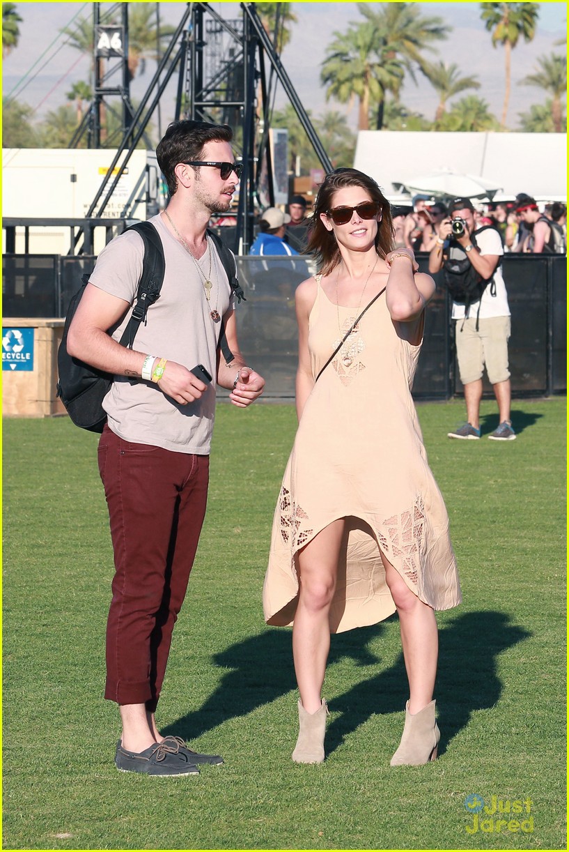 Ashley Greene and Boyfriend Paul Khoury Hang Out with Kellan Lutz at Coachella!