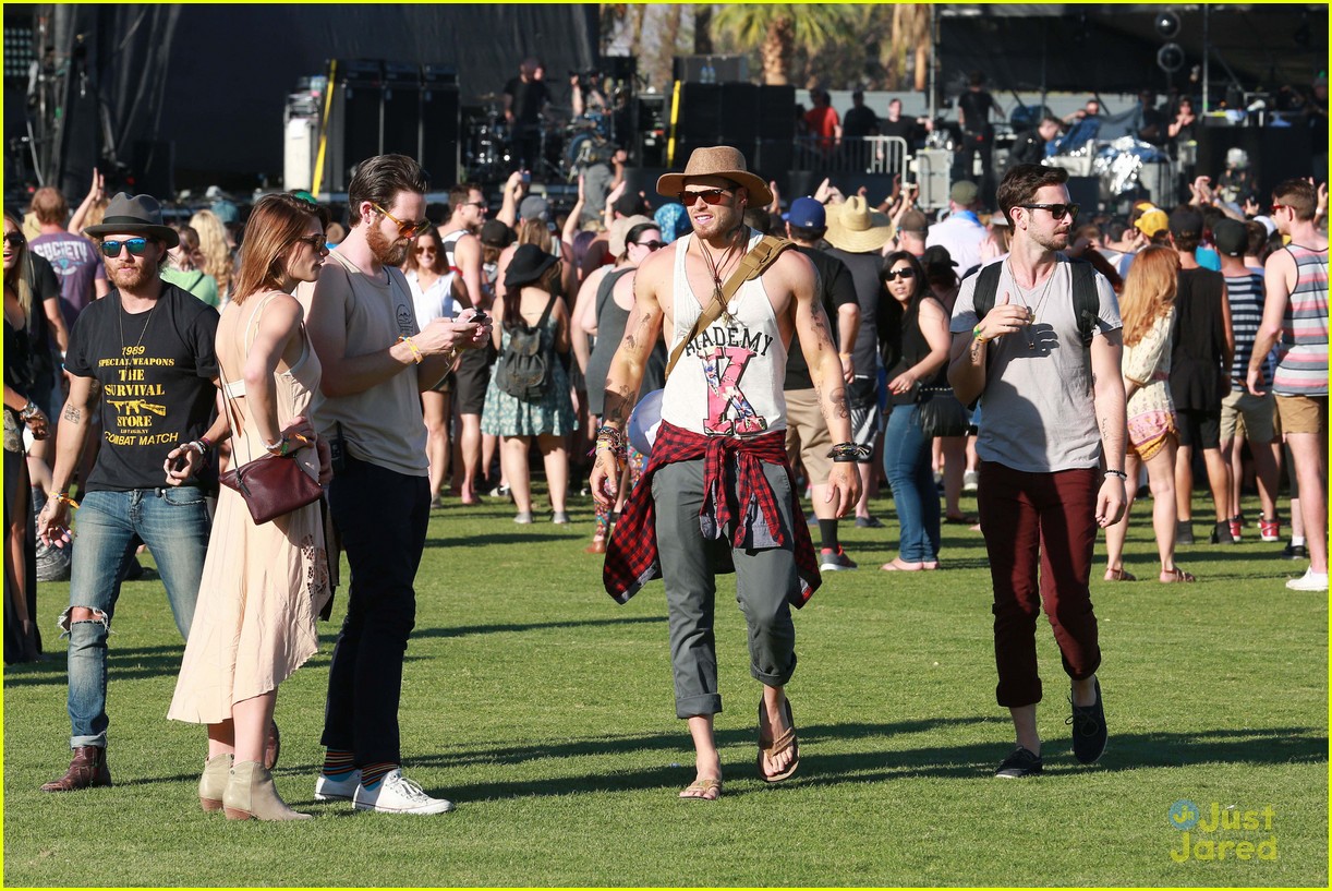 Ashley Greene and Boyfriend Paul Khoury Hang Out with Kellan Lutz at Coachella!