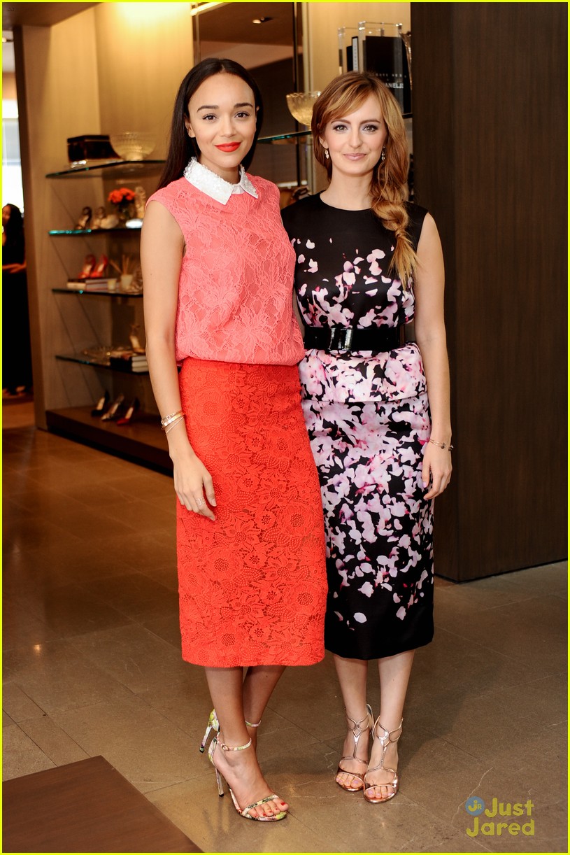 Ashley Madekwe Matches the Flowers at Monique Lhuillier Luncheon!