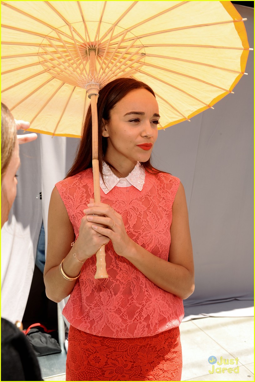 Ashley Madekwe Matches the Flowers at Monique Lhuillier Luncheon!