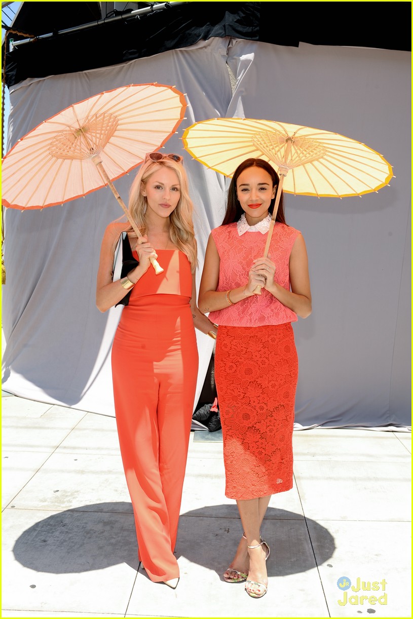 Ashley Madekwe Matches the Flowers at Monique Lhuillier Luncheon!