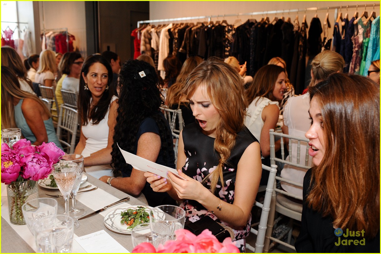 Ashley Madekwe Matches the Flowers at Monique Lhuillier Luncheon!