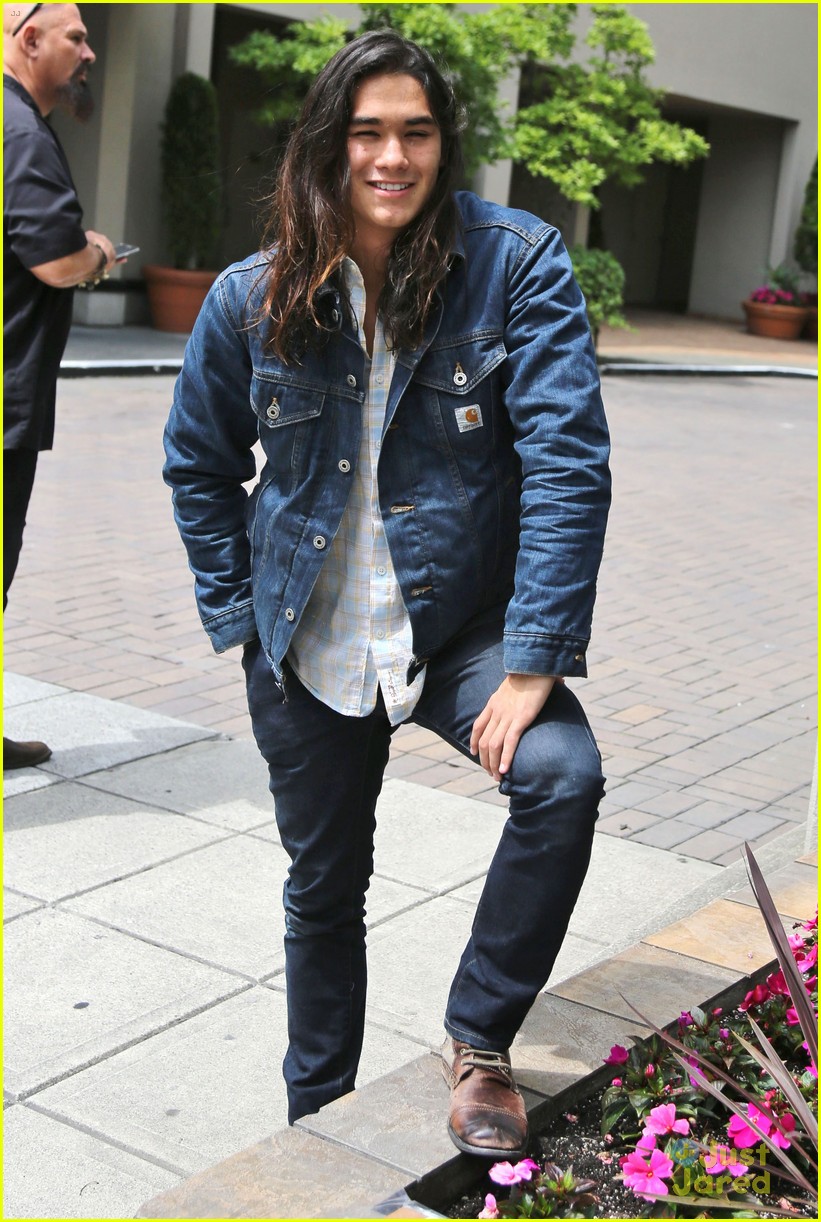 Booboo Stewart Takes a Quick Break from 'The Descendants' Filming!