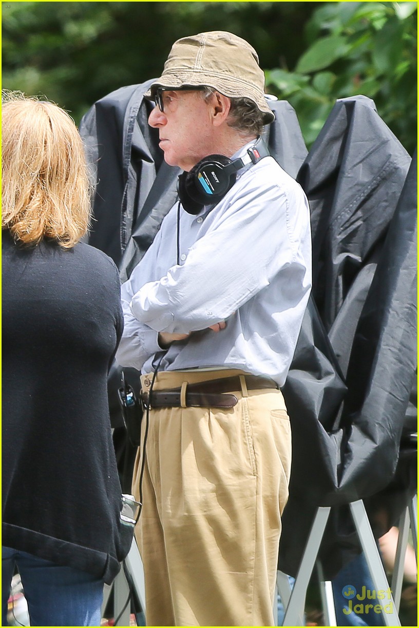 Emma Stone Chats Up Joaquin Phoenix During Park Scene for Woody Allen Film