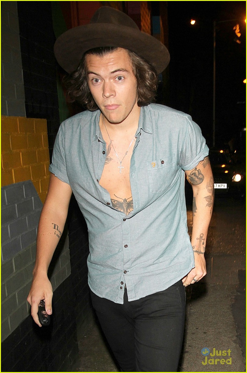 Harry Styles Shows Some Skin in Partially Unbuttoned Shirt!