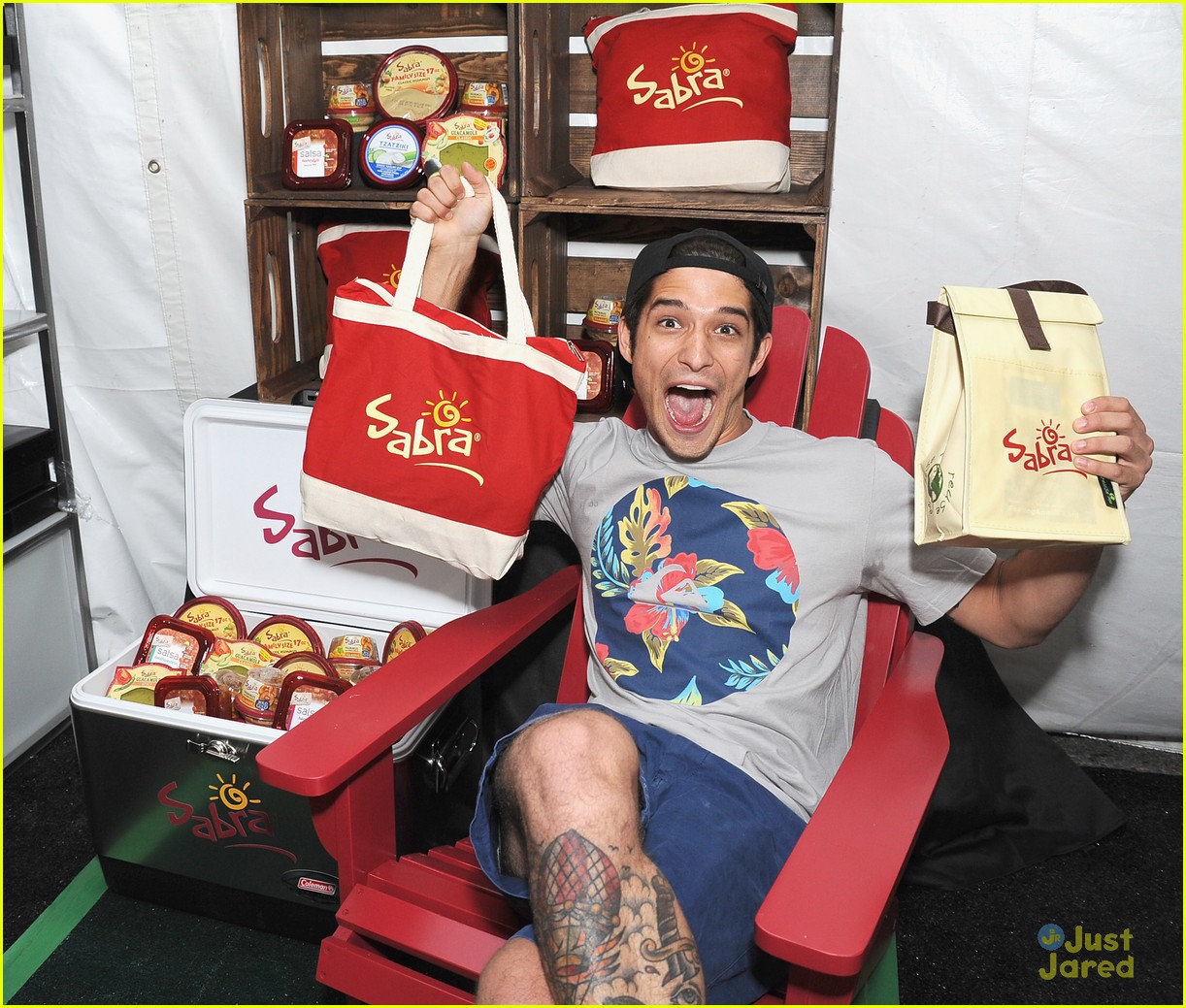 It's Dinosaur Love For Tyler Posey at Backstage Creations Teen Choice Retreat