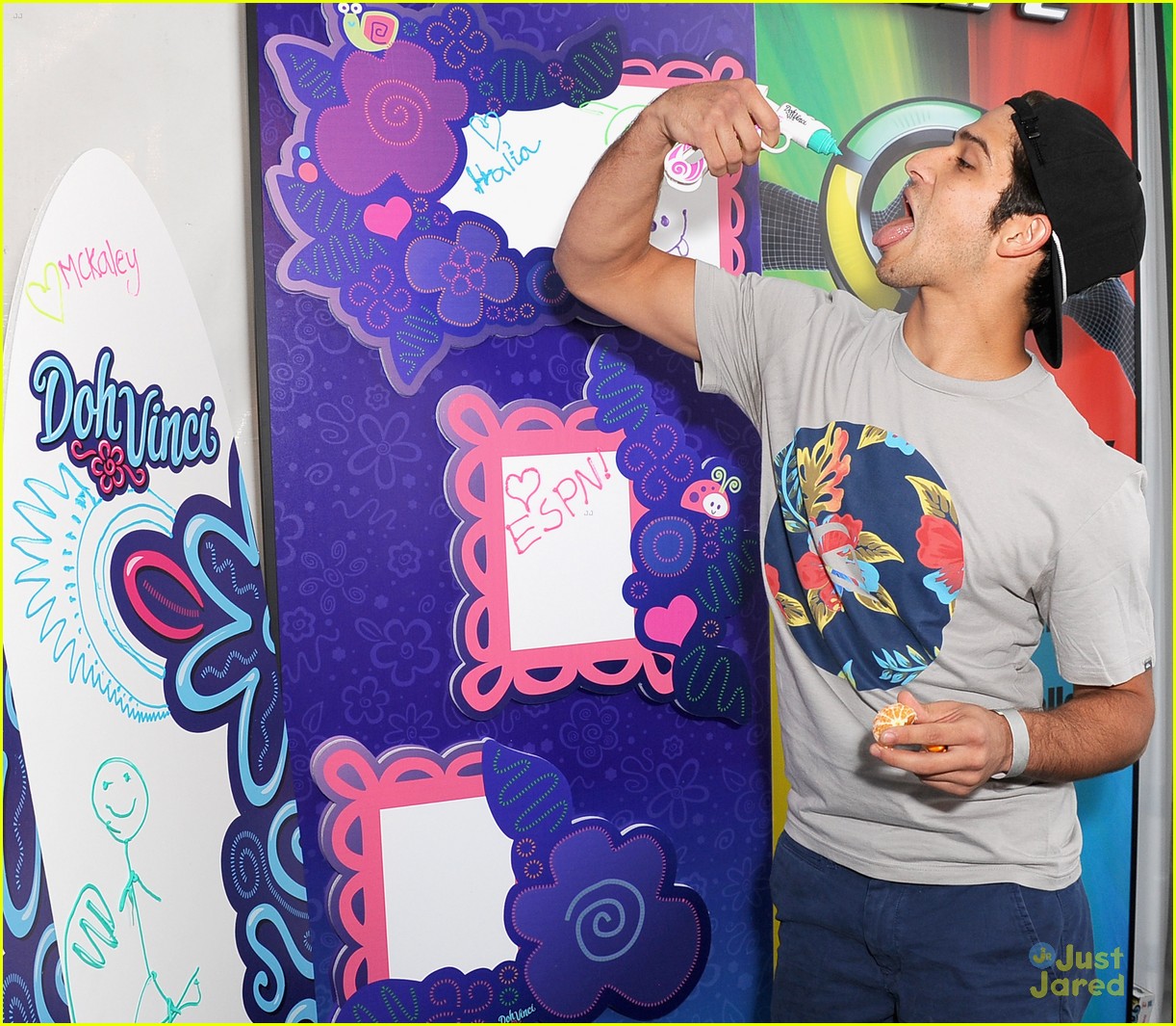 It's Dinosaur Love For Tyler Posey at Backstage Creations Teen Choice Retreat