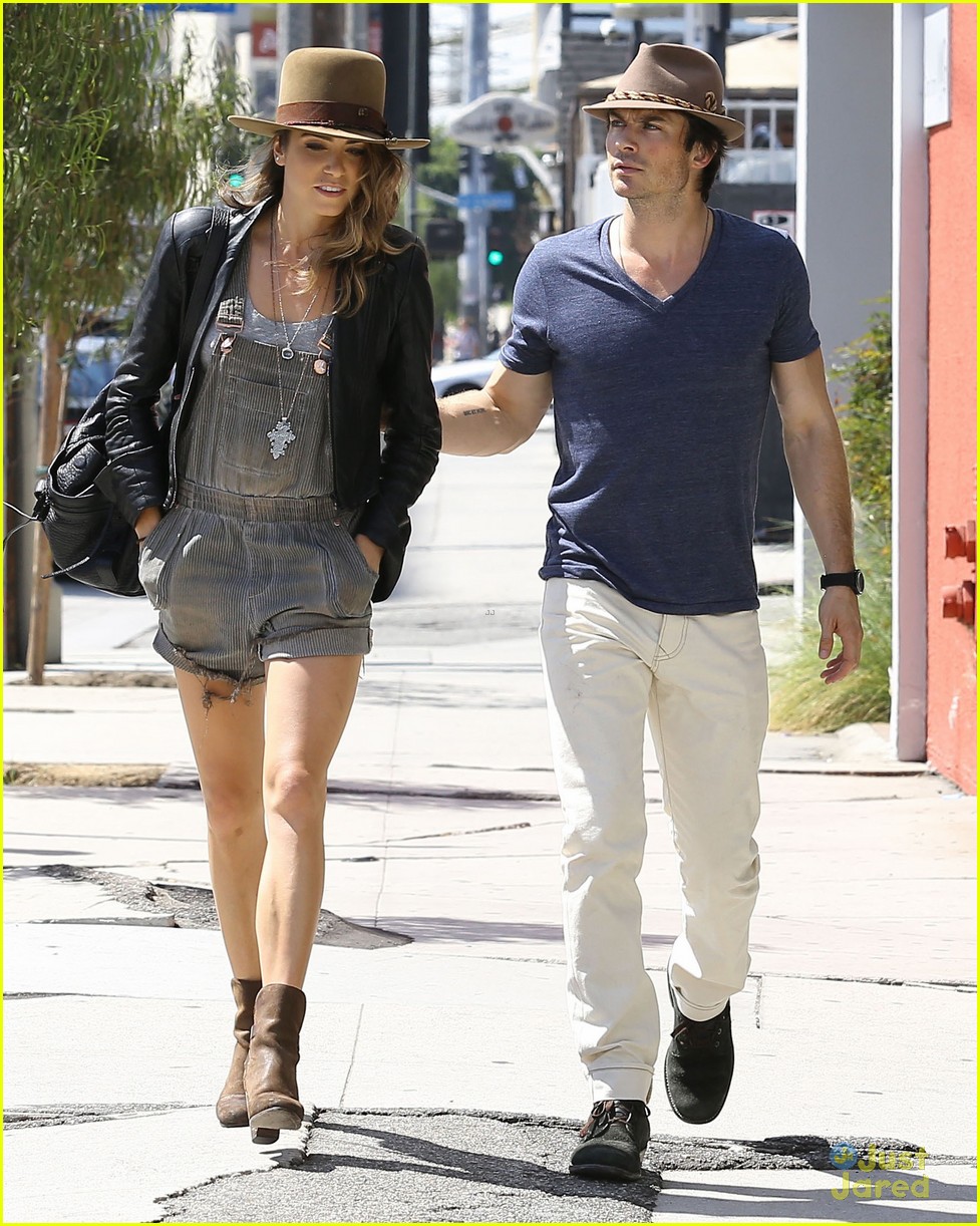 Ian Somerhalder & Nikki Reed Hold Hands & Kiss During Joan's on Third Lunch