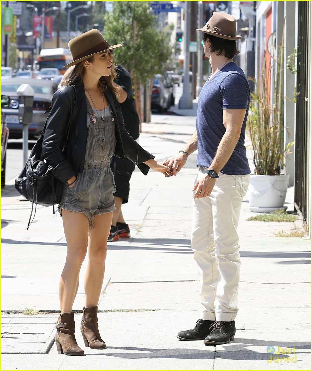 Ian Somerhalder & Nikki Reed Hold Hands & Kiss During Joan's on Third Lunch