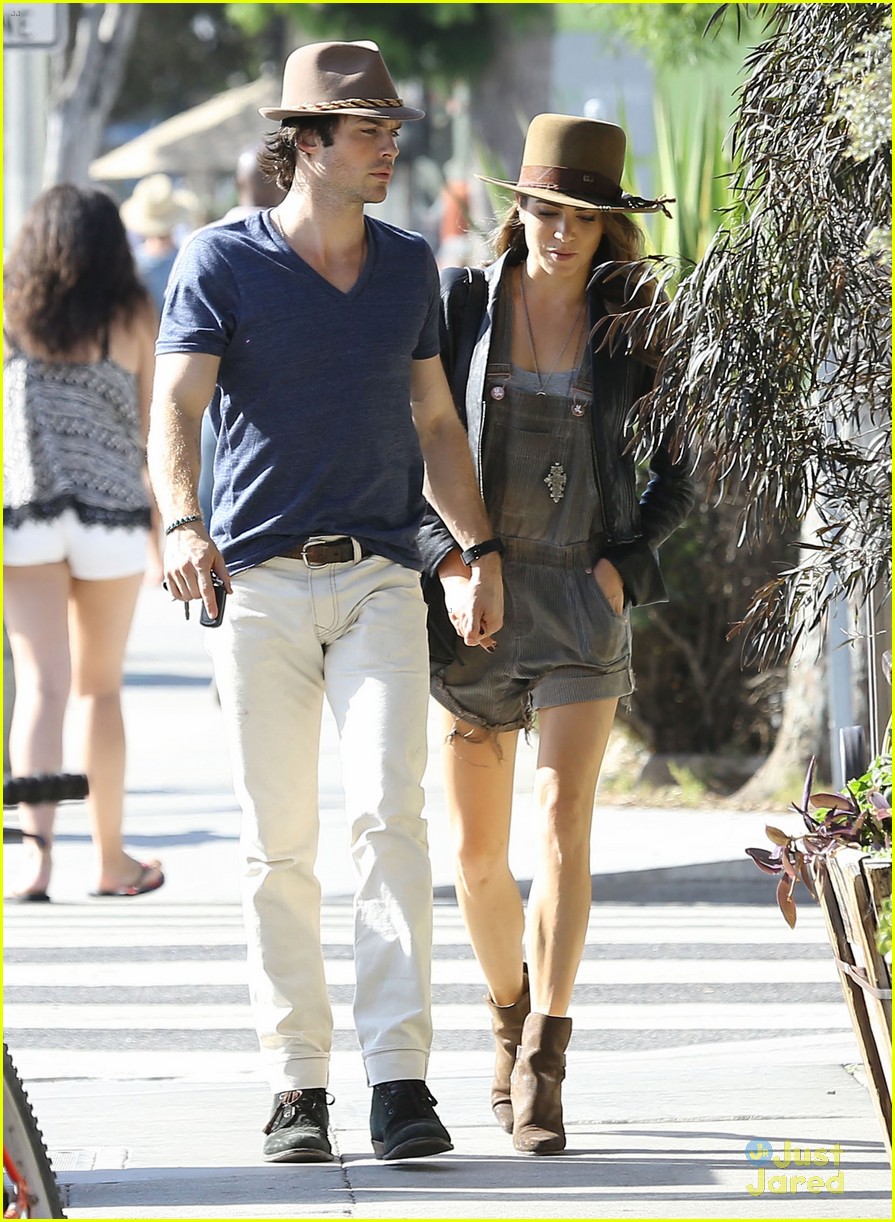 Ian Somerhalder & Nikki Reed Hold Hands & Kiss During Joan's on Third Lunch