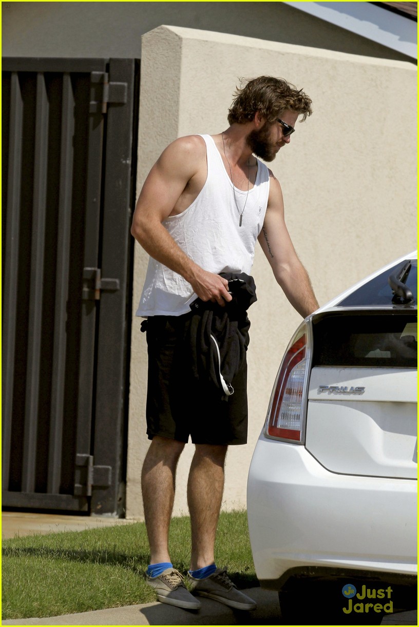Liam Hemsworth's Muscles Look So Good in His Tank Top!