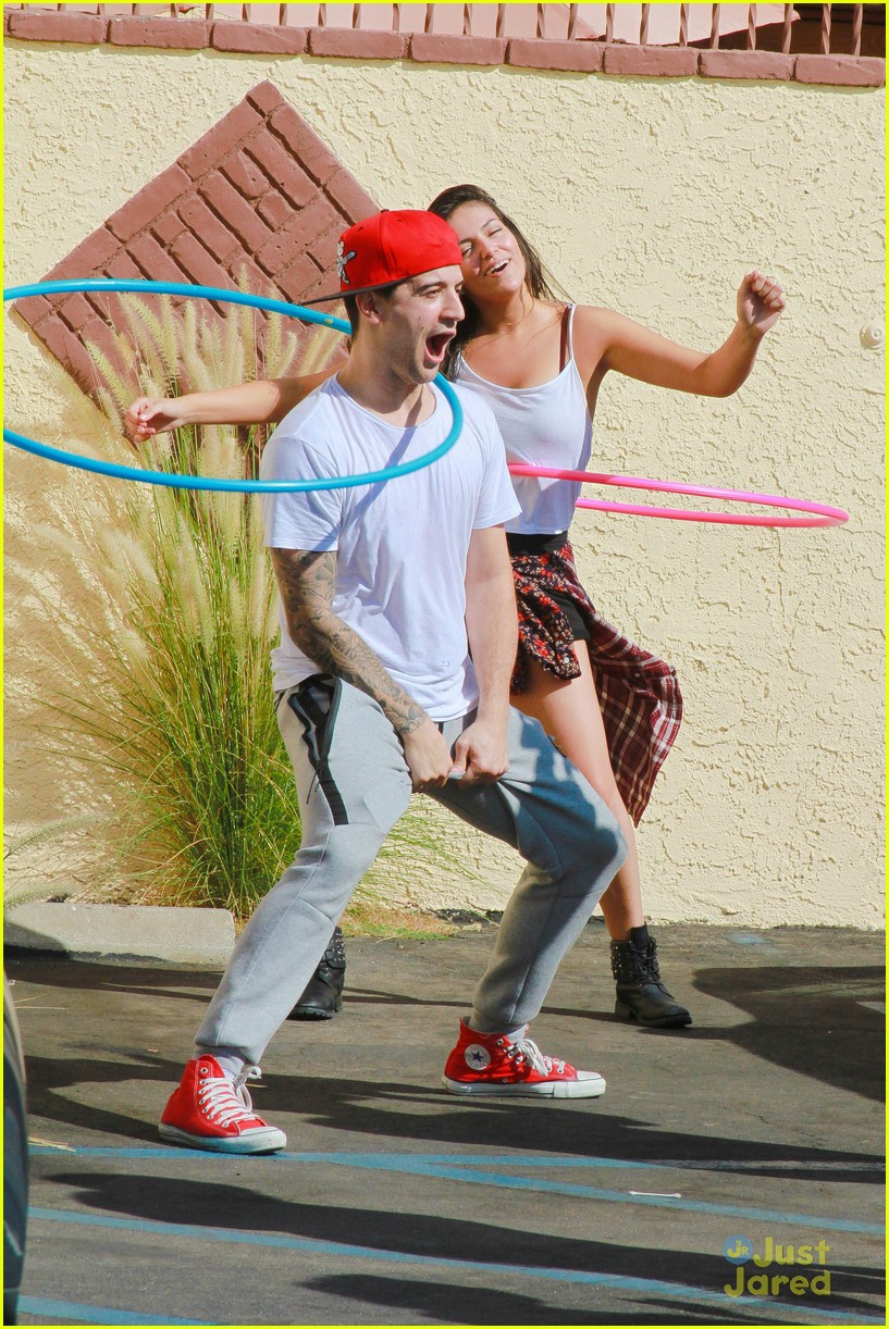 Bethany Mota & Mark Ballas Try Out Extreme Hula Hooping - See The Fun Pics!