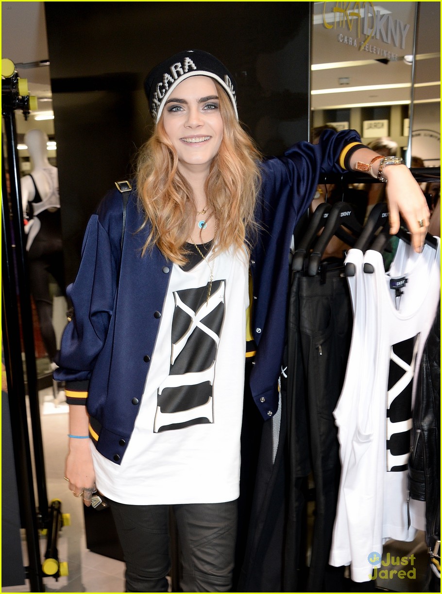 Cara Delevingne: Four 'Cara D for DKNY' Promo Stops Before 'Face of An Angel' Premiere