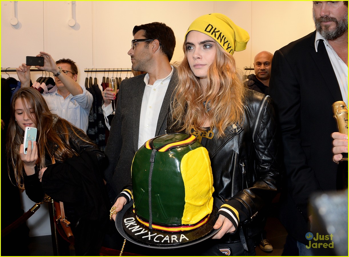 Cara Delevingne: Four 'Cara D for DKNY' Promo Stops Before 'Face of An Angel' Premiere