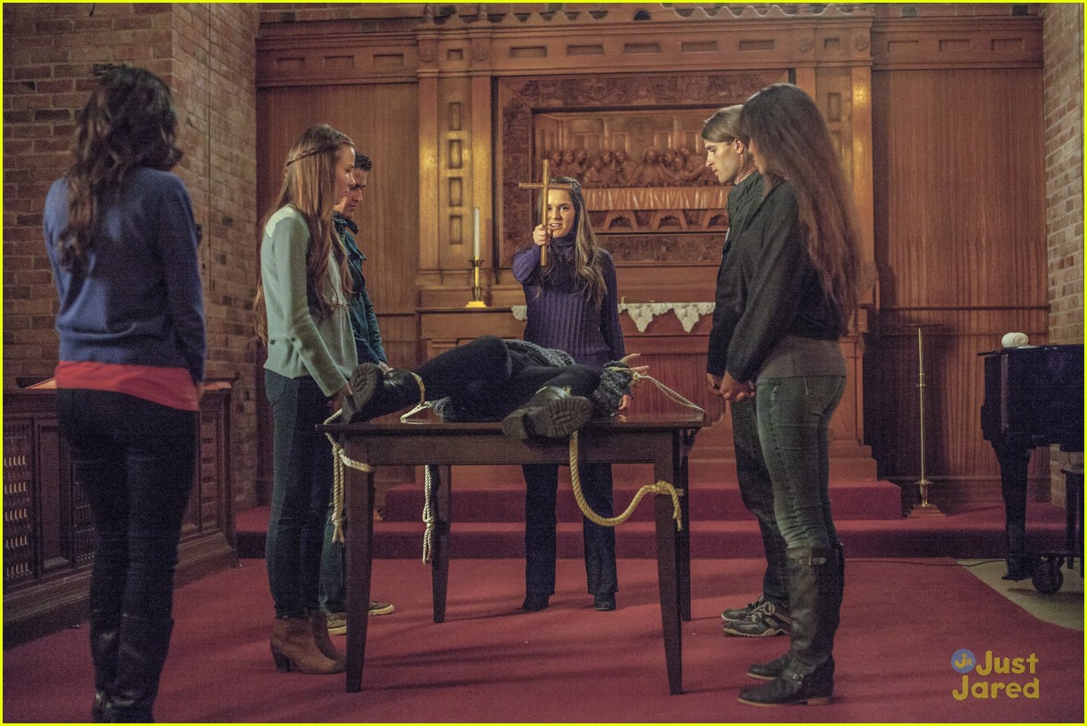 Janel Parrish Thinks Jennifer Stone Needs An Exorcism In 'High School Possession' - See The Pics!