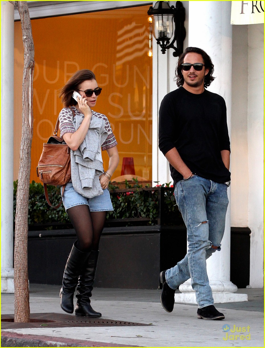 Lily Collins Steps Out with a Mystery Man in West Hollywood!