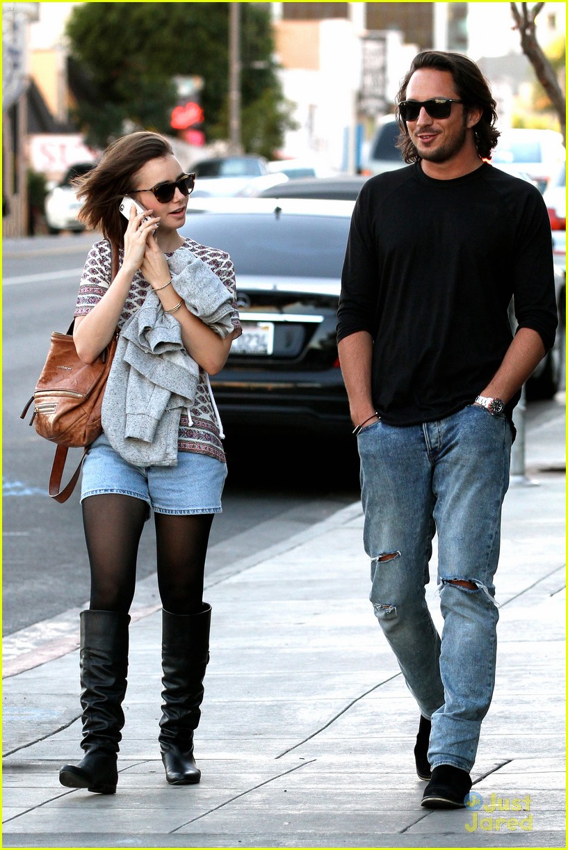 Lily Collins Steps Out with a Mystery Man in West Hollywood!