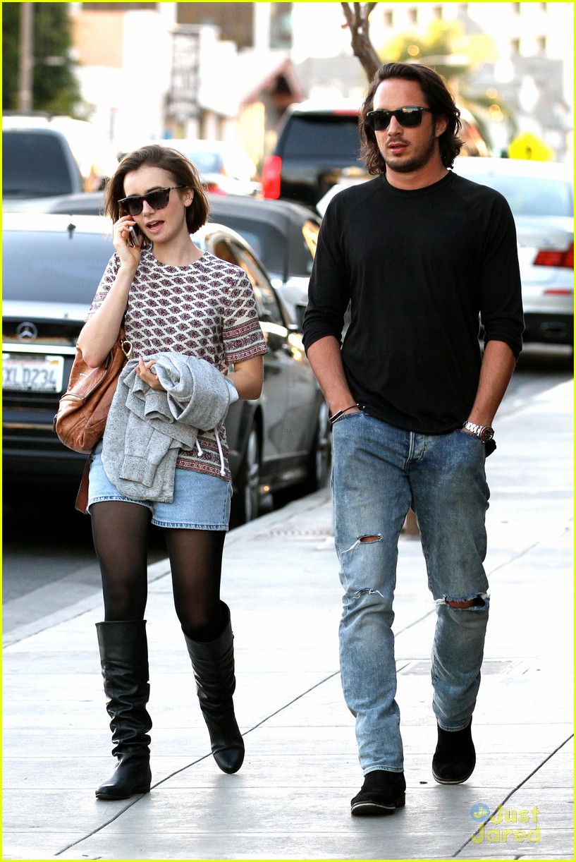 Lily Collins Steps Out with a Mystery Man in West Hollywood!