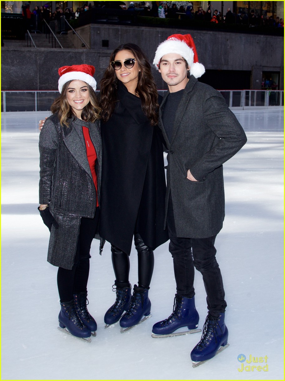 Lucy Hale & Italia Ricci Skate Into ABC Family's Winter Wonderland