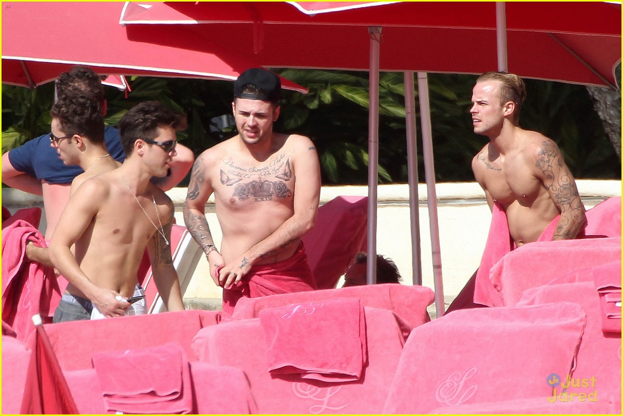 Union J Go Shirtless While Hanging Out on the Beach with Nathan Sykes