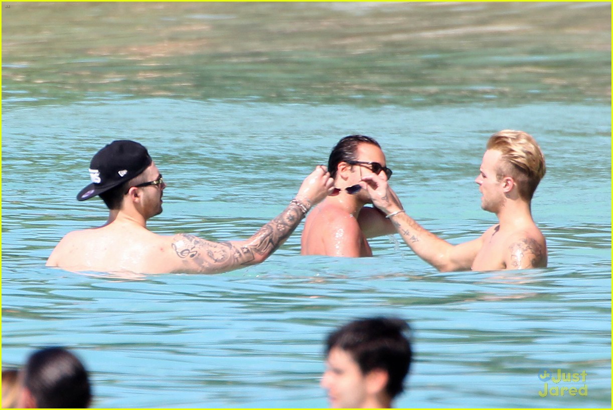 Union J Go Shirtless While Hanging Out on the Beach with Nathan Sykes
