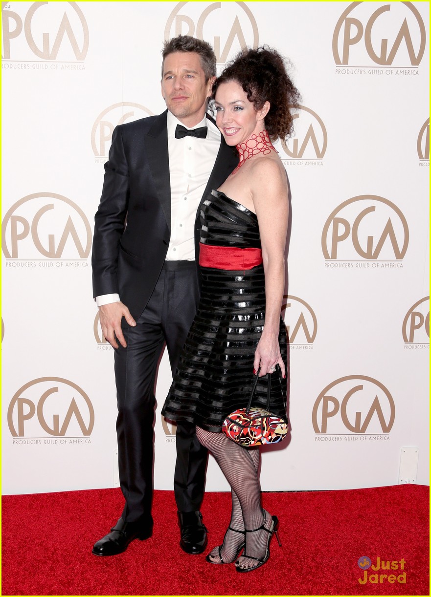 Ellar Coltrane & Ethan Hawke Look Handsome at PGA Awards 2015