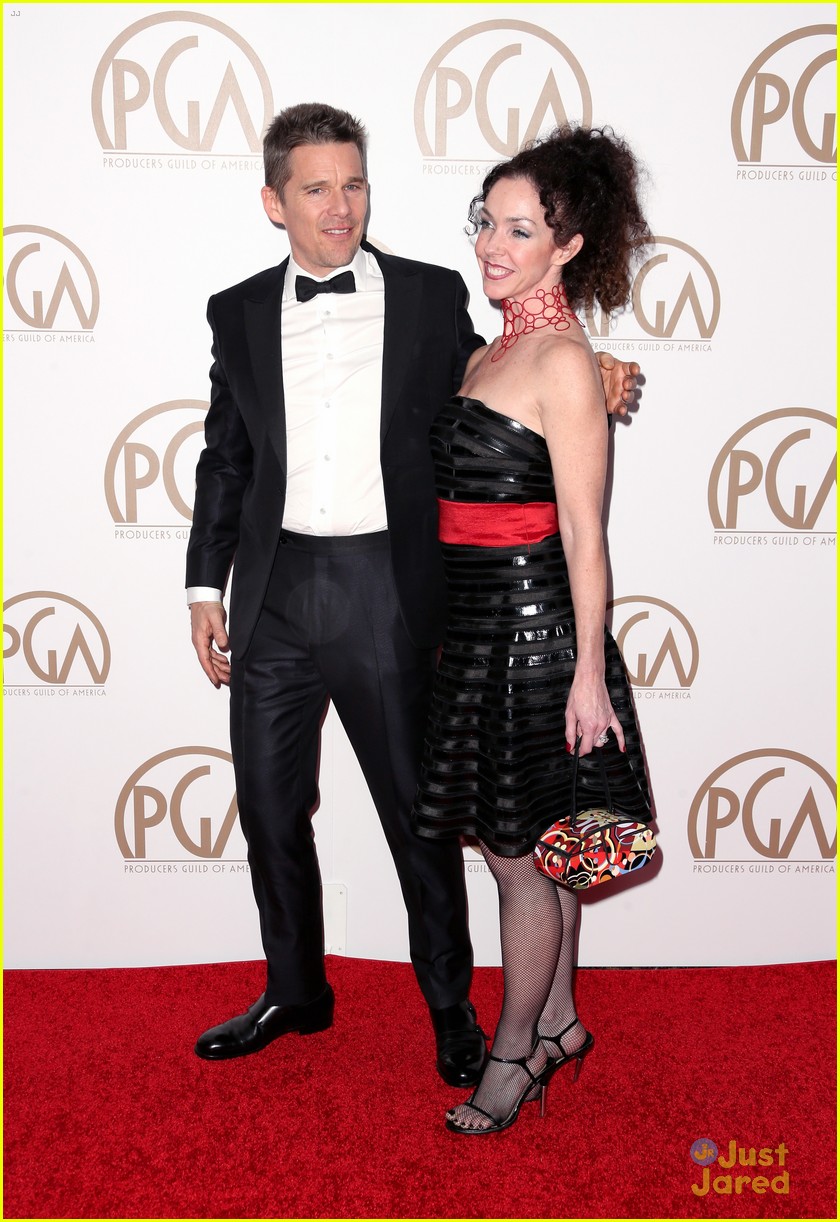 Ellar Coltrane & Ethan Hawke Look Handsome at PGA Awards 2015