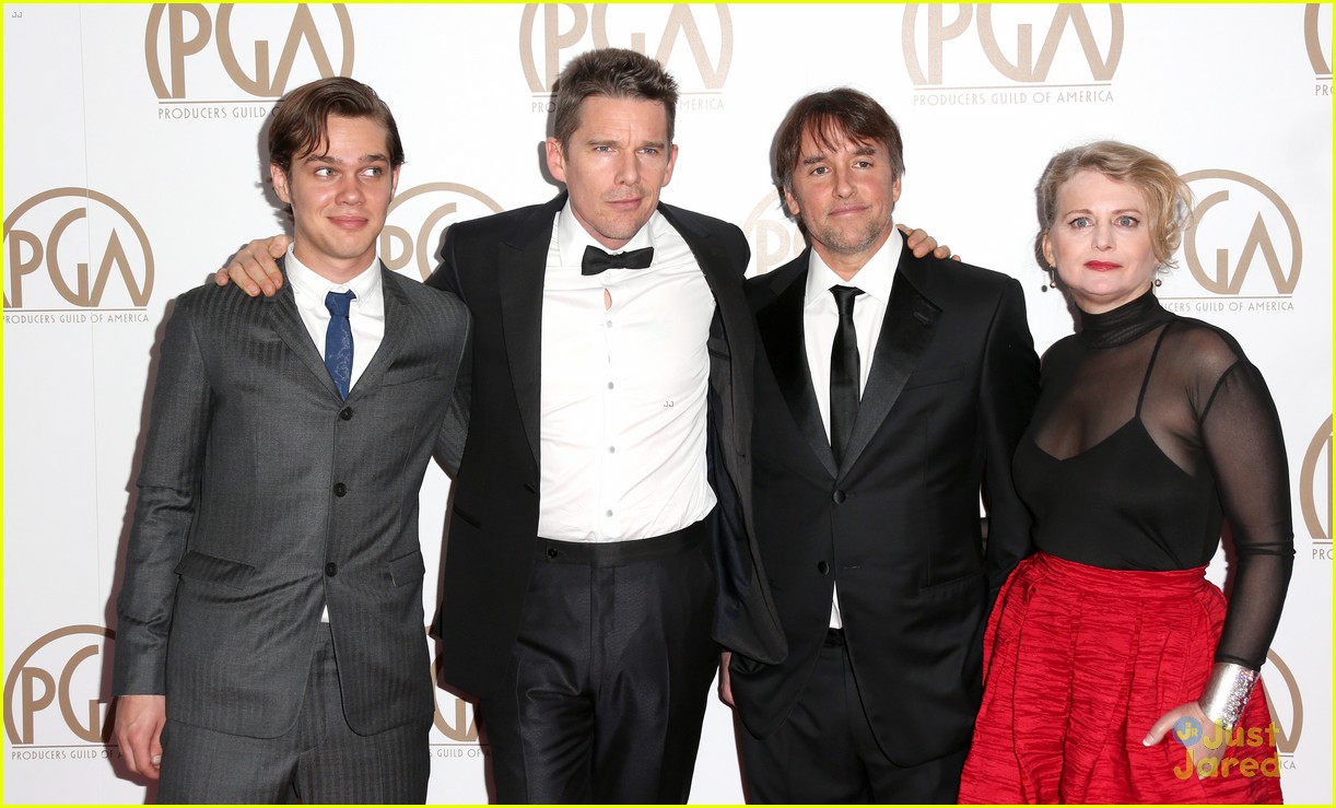 Ellar Coltrane & Ethan Hawke Look Handsome at PGA Awards 2015