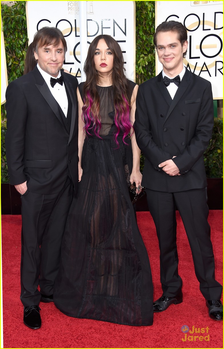 Ellar Coltrane & Lorelai Linklater Bring 'Boyhood' to Golden Globes 2015!