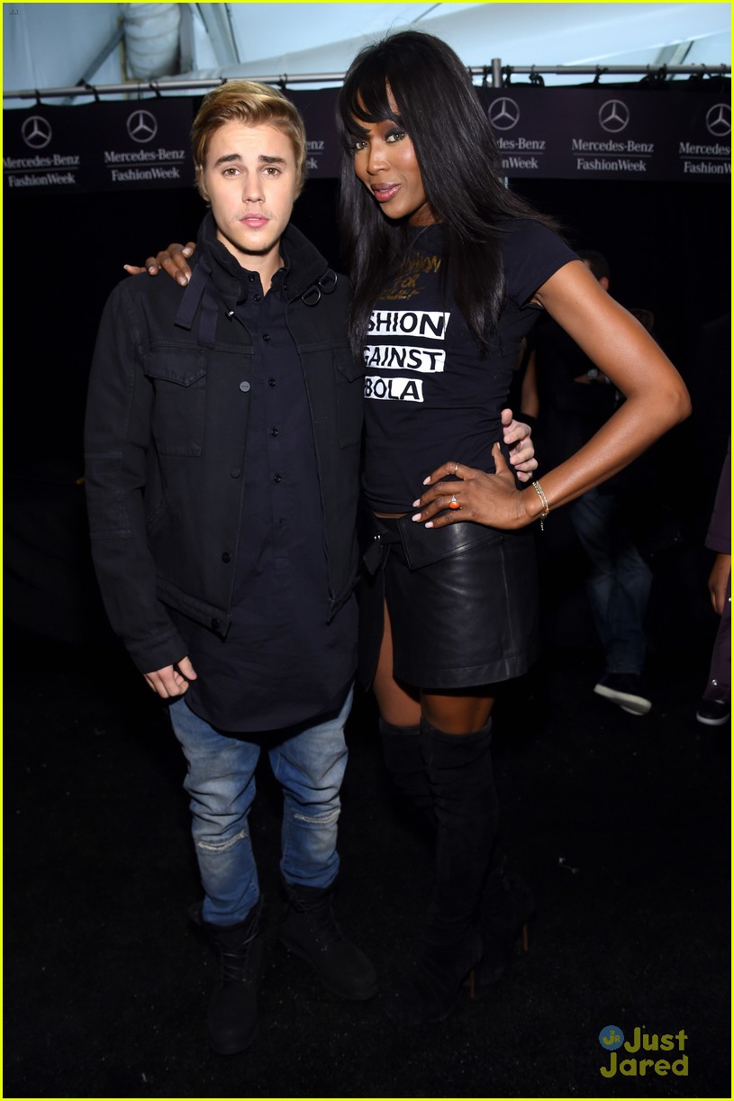 Justin Bieber & Naomi Campbell Walk Hand-in-Hand at Her Charity Fashion Show