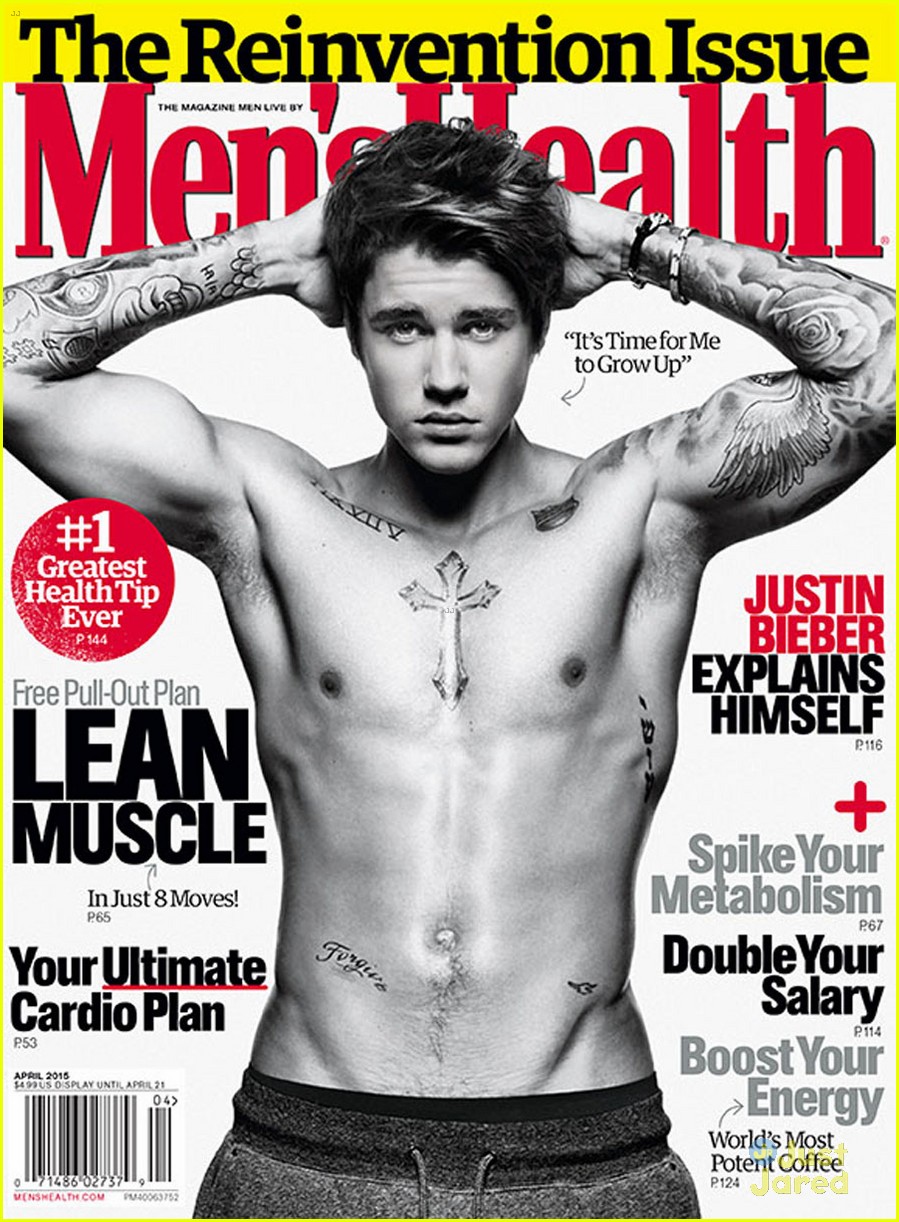 Justin Bieber Goes Shirtless Sexy For 'Men's Health' Cover