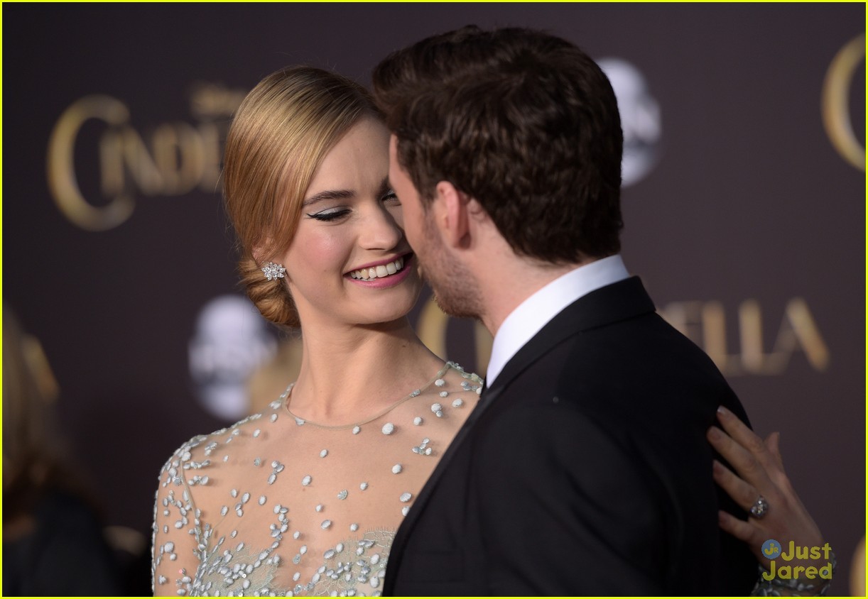 Lily James & Richard Madden Look Ready for a Fairy Tale at 'Cinderella' Premiere!