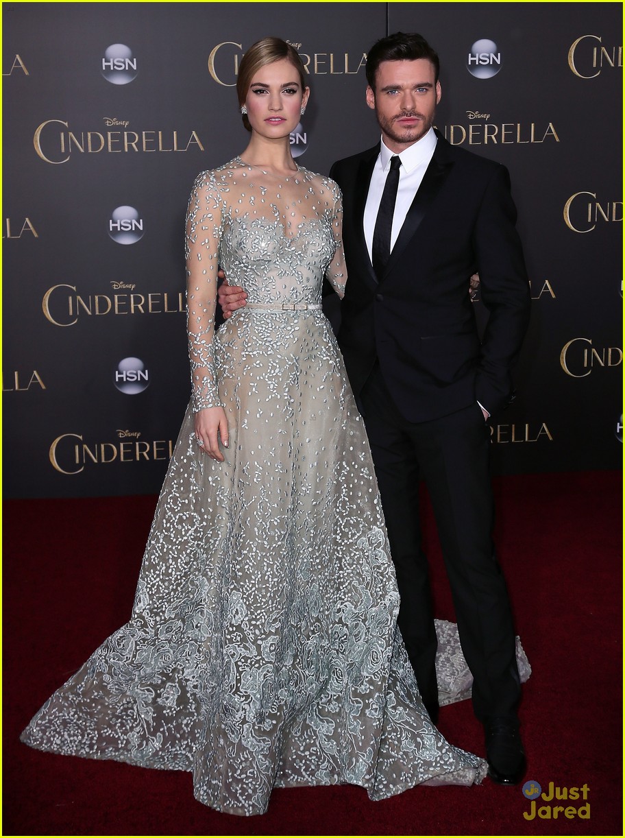 Lily James & Richard Madden Look Ready for a Fairy Tale at 'Cinderella' Premiere!