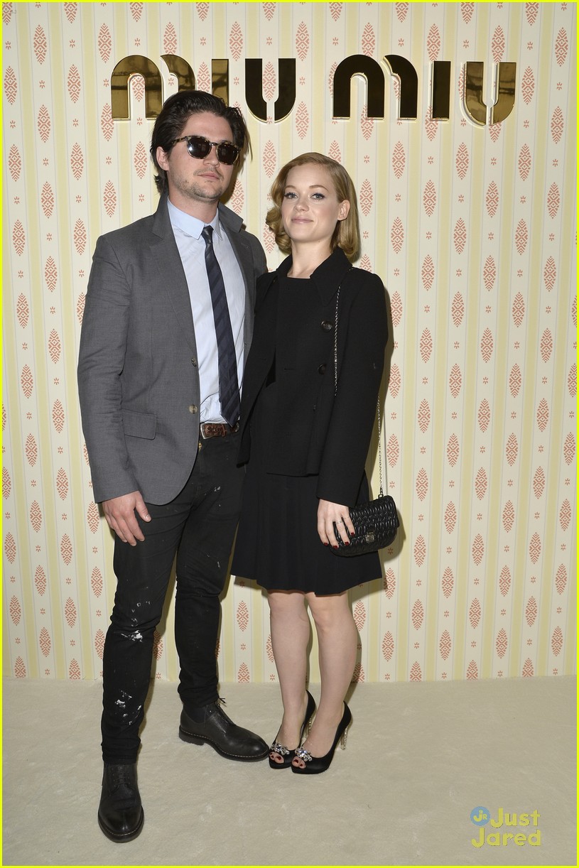 Jane Levy Brings Boyfriend Thomas McDonell To Miu Miu Show During Paris Fashion Week