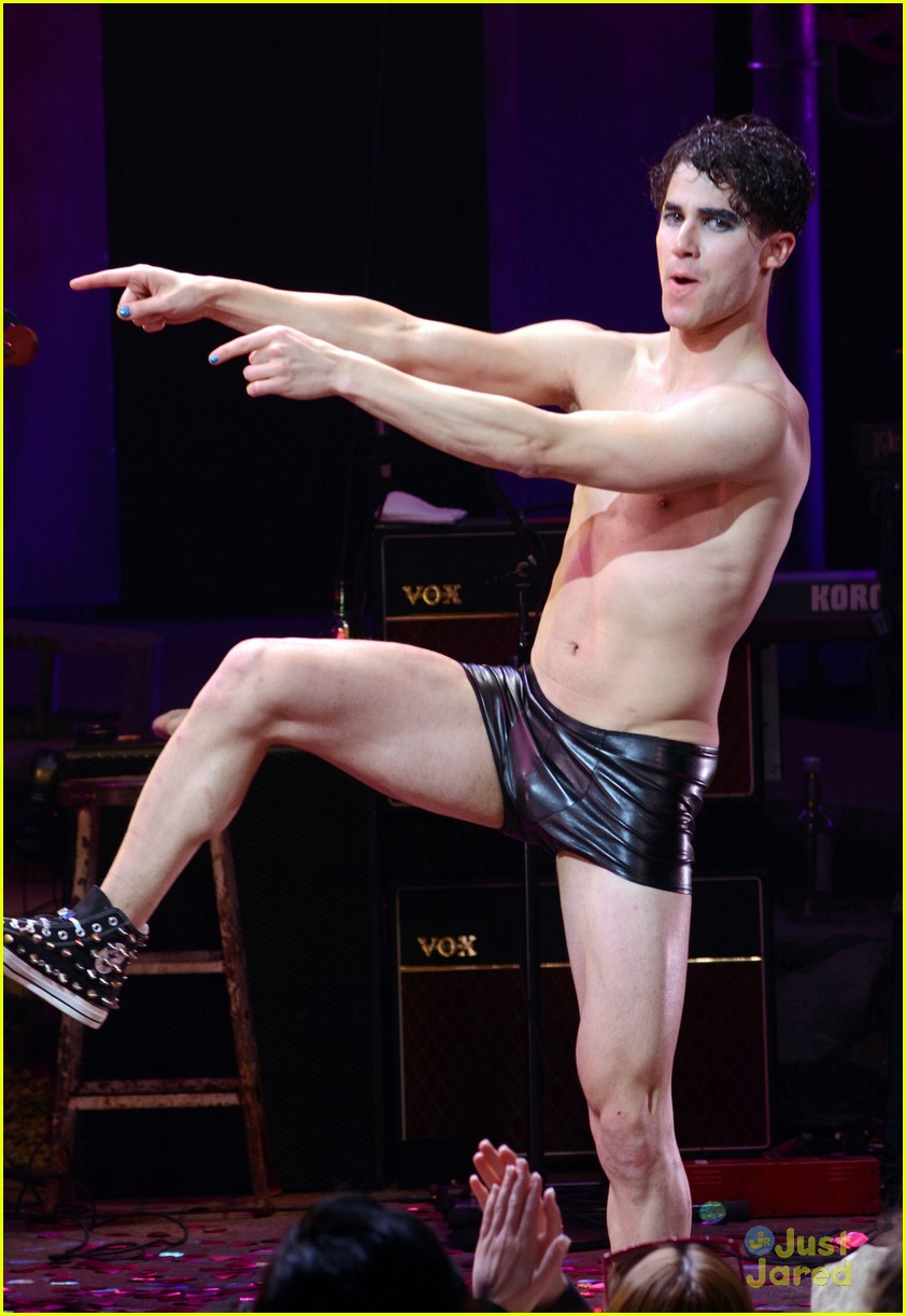Darren Criss Goes Shirtless in Tight Shorts for Broadway's 'Hedwig'