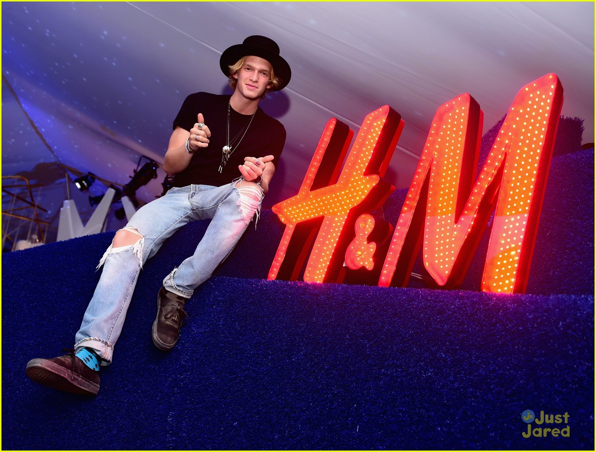 Patrick Schwarzenegger Conquers The H&M Loves Coachella Party With Sarah Hyland - See Pics!