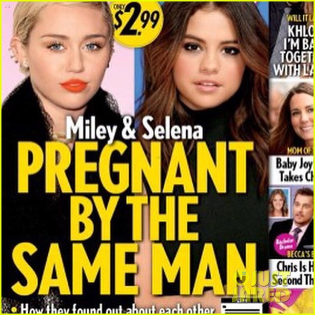 Miley Cyrus Jokes That She & Selena Gomez Are Pregnant with Justin Bieber's Babies