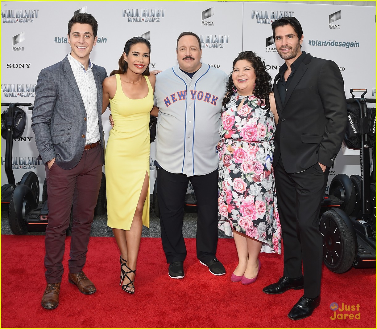 Raini Rodriguez & David Henrie Premiere 'Paul Blart: Mall Cop 2' In New York City