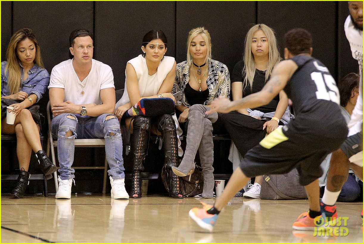 Kylie Jenner Attends Boyfriend Tyga's Basketball Game Ahead of Sister Kim Kardashian's Pregnancy Reveal