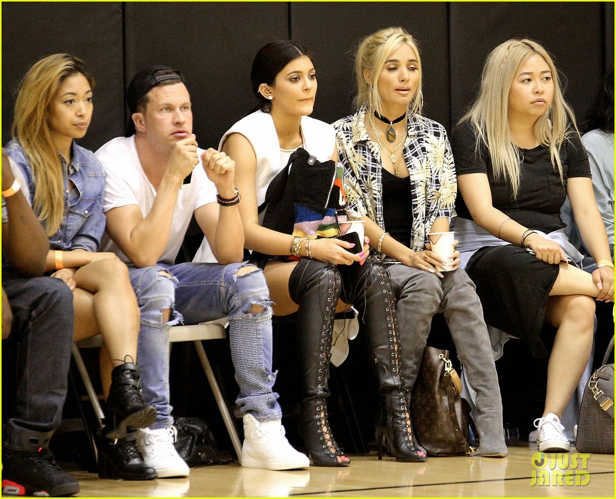 Kylie Jenner Attends Boyfriend Tyga's Basketball Game Ahead of Sister Kim Kardashian's Pregnancy Reveal